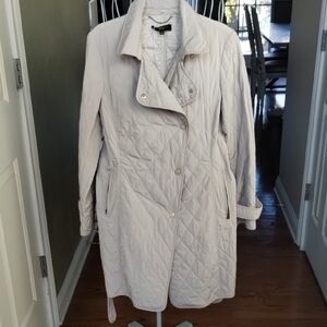 Talbots Cream Quilted Coat